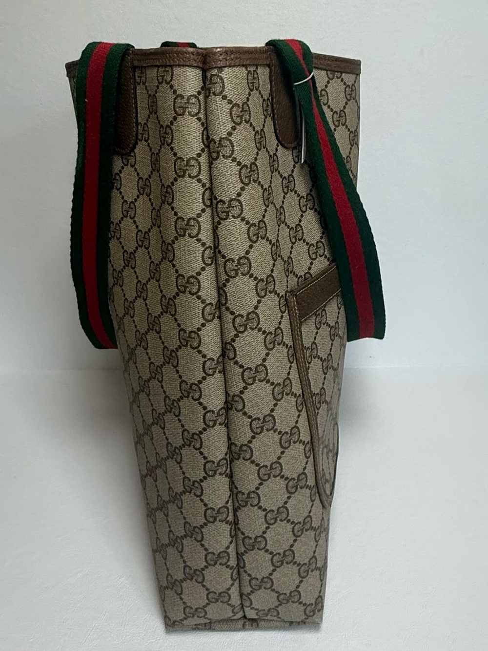 Gucci Web GG Supreme Canvas Tote Bag - Picture 2 of 8